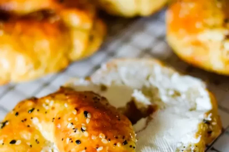 Bagels hechos en la freidora de aire